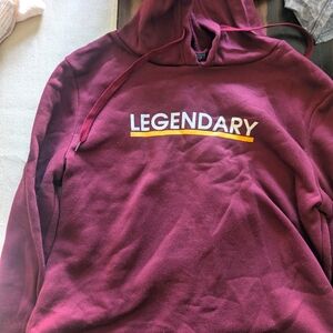 Burgundy Crop Top Hoodie